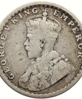 1914 Half Rupee British India Coin George V Silver Calcutta Mint