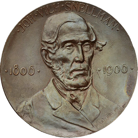 1905 Antique Finland Medal Centenary of the Birth of Johann Snellman Medallist E. Wikström