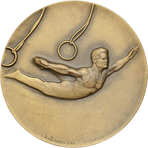 1933 Artistic Gymnastics Day Medal Sport Switzerland Kant Kunstturnertag Thalwil