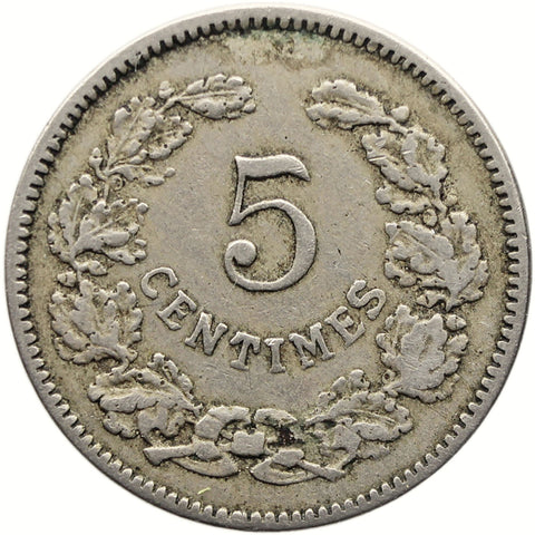 1901 5 Centimes Luxembourg Coin Adolphe