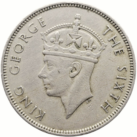 1951 One Rupee Mauritius Coin George VI
