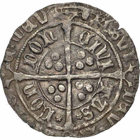 1493-1495 Henry VII Groat England Coin Silver Facing Bust issue, class III b, mm. escallop