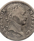 1808 D Half Franc France Coin Napoleon Bonaparte Silver Lyon Mint