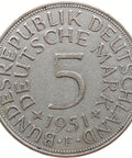 1951 5 Mark Federal Republic of Germany Coin Silver