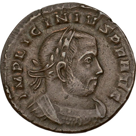 310 - 313 A.D. Roman Empire Licinius I Follis Coin Treveri