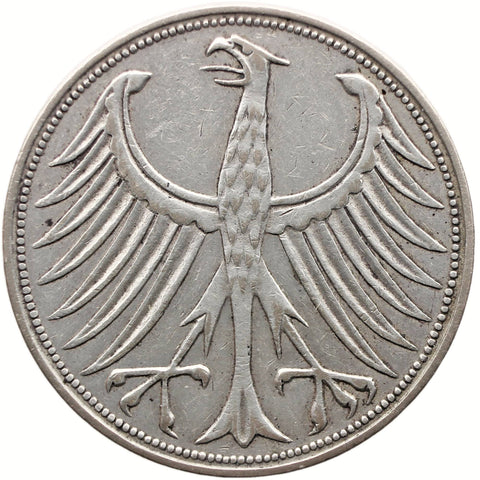 1951 5 Mark Federal Republic of Germany Coin Silver