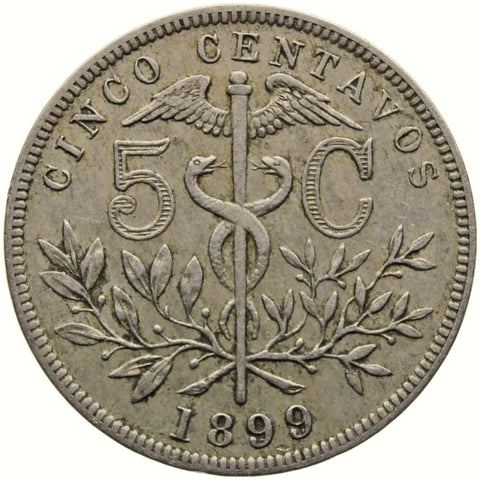 1899 5 Centavos Bolivia Coin