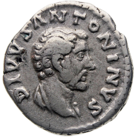 161 AD Roman Empire Coin Antoninus Pius Denarius Silver Pyre in four tiers