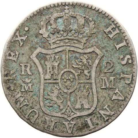 1788 MM 2 Reales Spain Coin Charles III Silver Madrid Mint